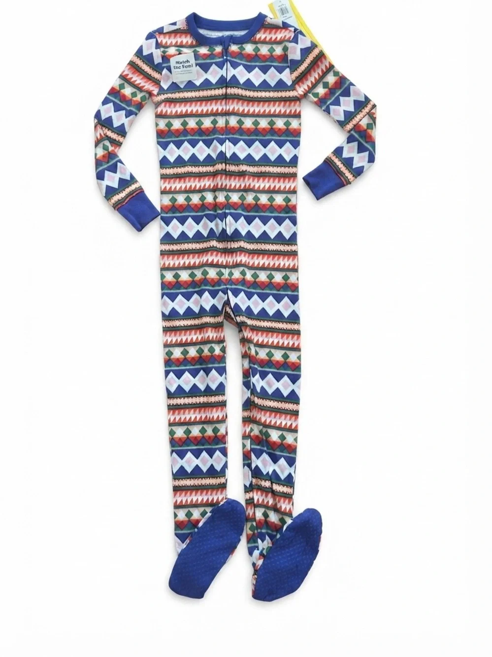 Old Navy 2-Way-Zip Snug-Fit Pajama One-Piece Geo Fair Isle Size 5T NWT